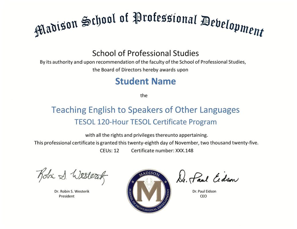 Certificates_ TESOL 120H_ A+ English